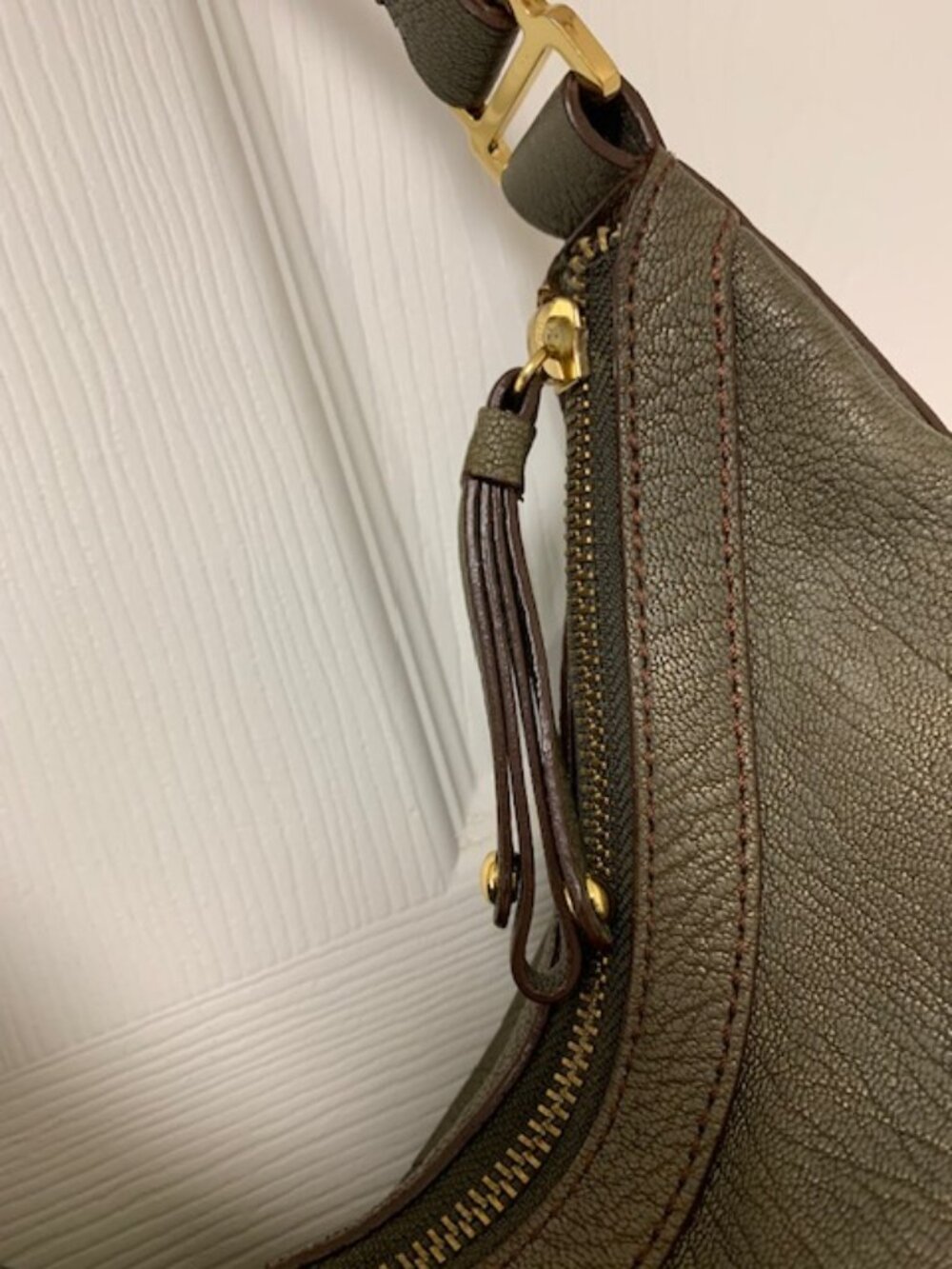Cole Haan Olive Green Hobo Bag Purse Y2K - Picture 4 of 12